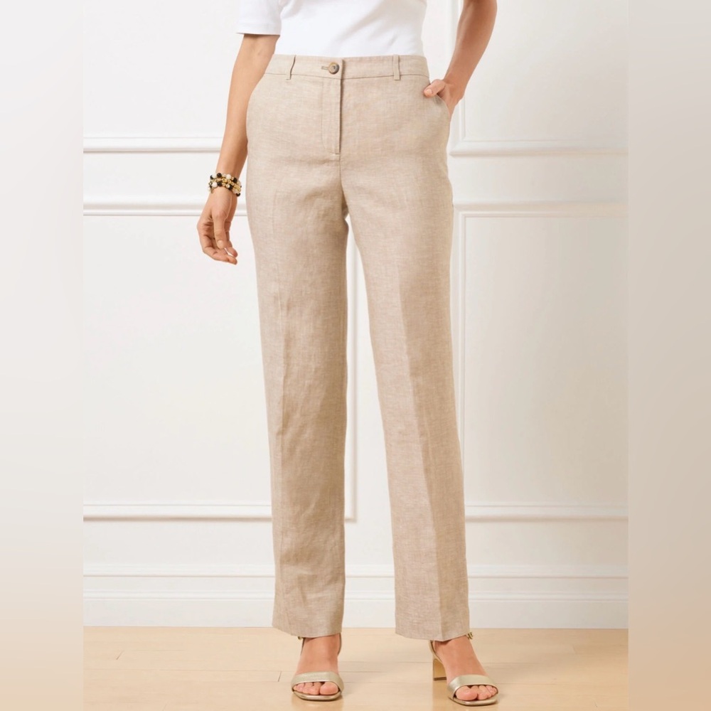 Talbots Southampton Straight Leg Linen Pant - Size 16